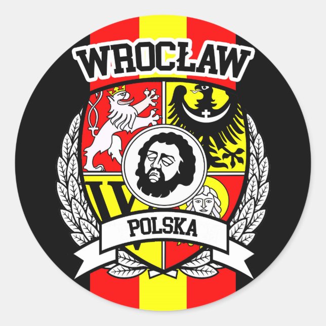 Wrocław Classic Round Sticker (Front)