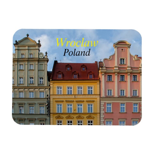 Wroclaw Poland Colourful Buildings Magnet (Horizontal)