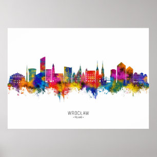Wroclaw Poland Skyline Poster