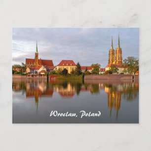 Wroclaw River Reflections Postcard