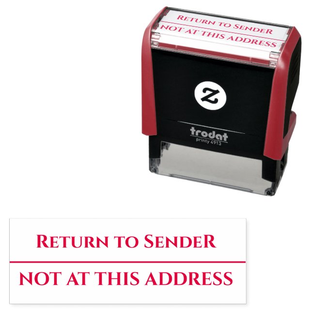 Wrong Address Return to Sender Self-inking Stamp (In Situ)