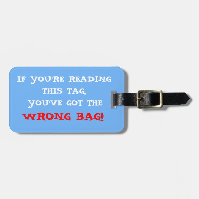 Wrong Bag Luggage Tag (Front Horizontal)