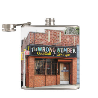Wrong Number Cocktail Lounge Photo Flask