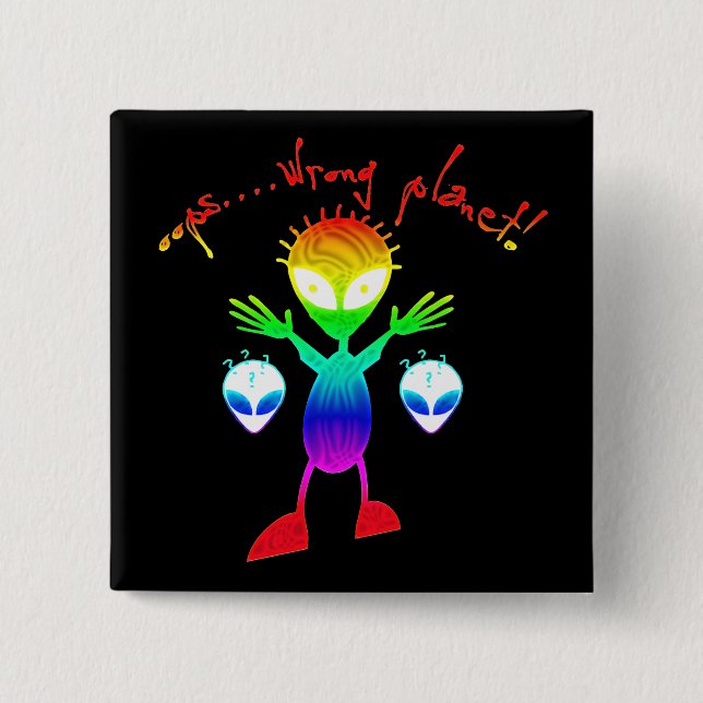 Wrong Planet Alien Buttons (Front)