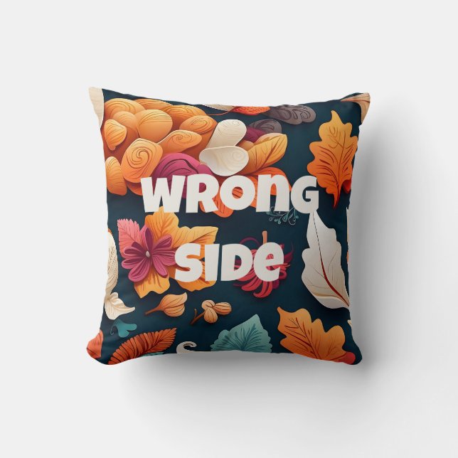 Wrong Side Decorative Fall Cushion (Front)