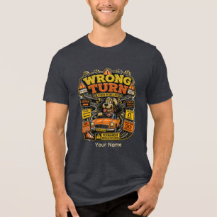 Wrong Turn Career Edition Personalised Funny Offic Tri-Blend Shirt
