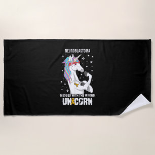 Wrong Unicorn- Neuroblastoma Awareness Item for Wo Beach Towel