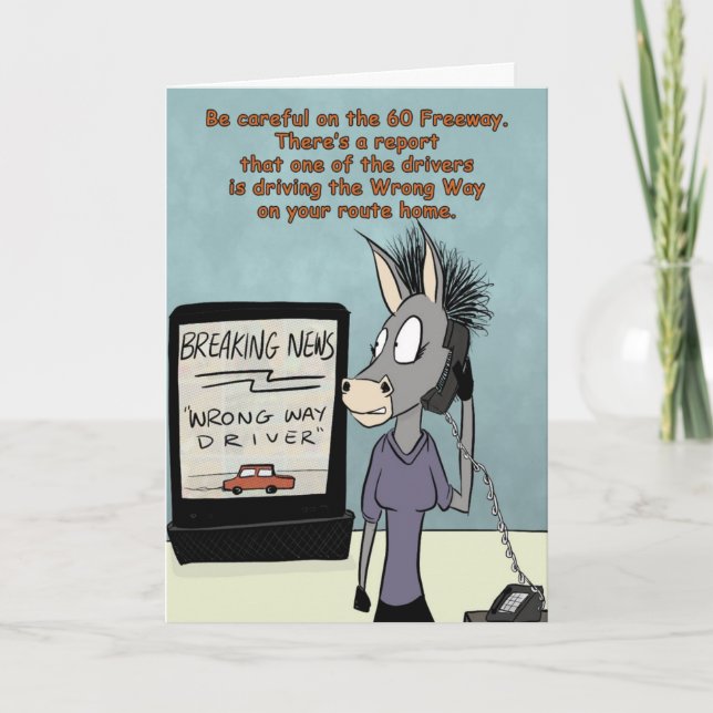 Wrong Way Driver Card (Front)