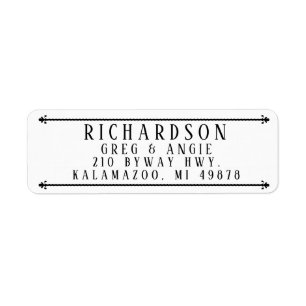 WROUGHT IRON BARS ADDRESS RETURN ADDRESS LABEL