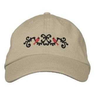 Wrought Iron & Cardinals Embroidered Hat