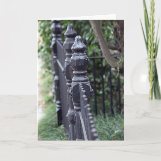 Wrought Iron Fence Note Cards (Front)
