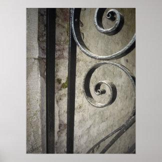 Wrought Iron Gate Close-Up | Rustic Wall Art