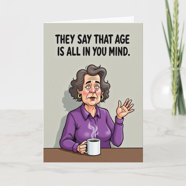 Wry Birthday Portrait Card (Front)
