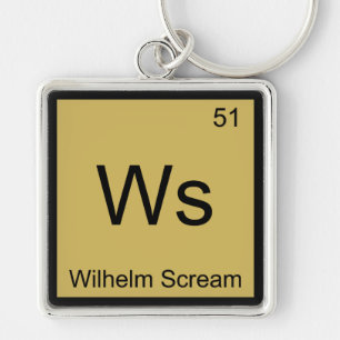 Ws - Wilhelm Scream Chemistry Element Symbol Tee Key Ring