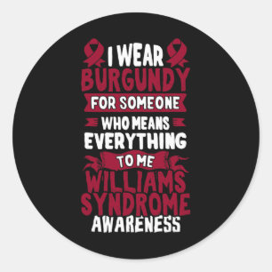 Ws - Williams Syndrome Awareness  Classic Round Sticker