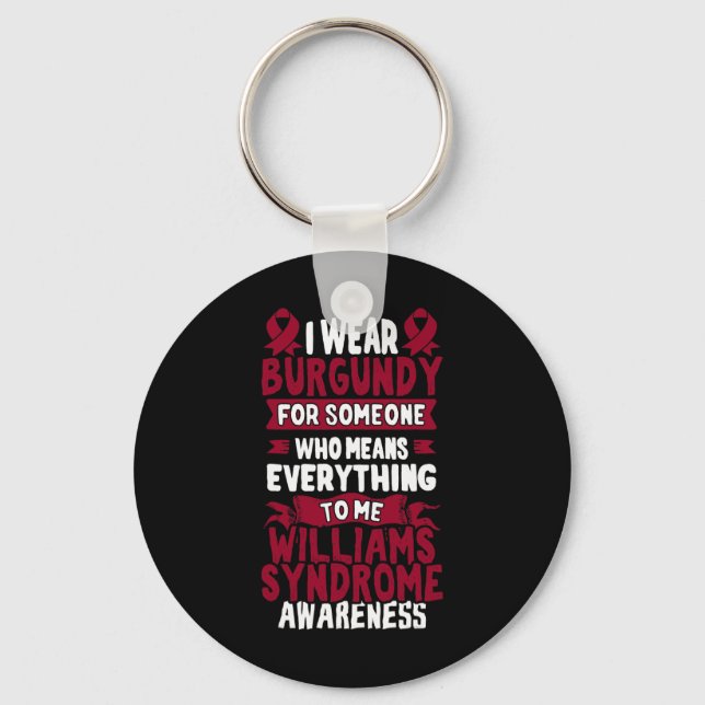 Ws - Williams Syndrome Awareness  Key Ring (Front)