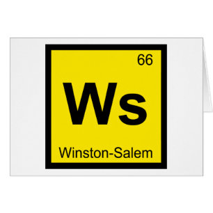 Ws - Winston-Salem North Carolina Chemistry Symbol