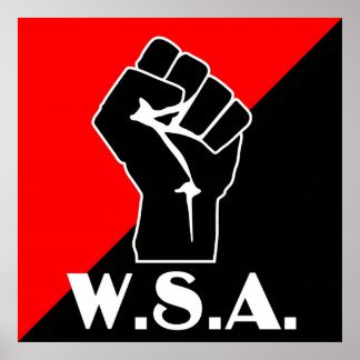 wsa fist logo poster