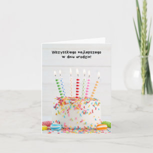 Wszystkiego najlepszego w dniu urodzin, Polish  Card