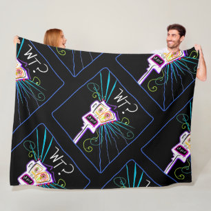 WT? WHAT THE ?? EMOJI Meemogie Fleece Blanket