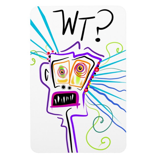 WT? WHAT THE ?? EMOJI Meemogie Magnet (Vertical)