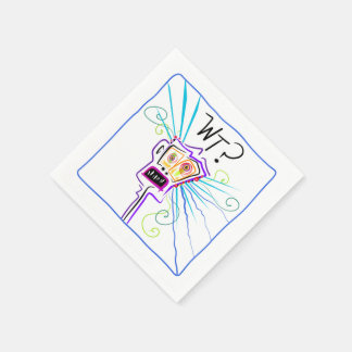 WT? - WHAT THE ?? EMOJI Meemogie Napkin