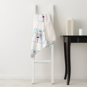 WT? WHAT THE ?? EMOJI Meemogie Sherpa Blanket