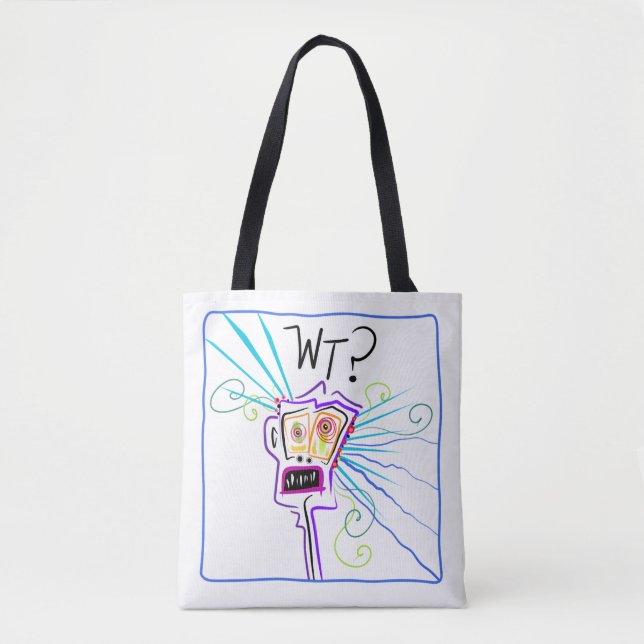 WT? WHAT THE ?? EMOJI Meemogie Tote Bag (Front)