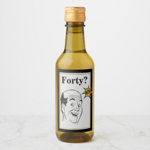 wtf 40th Birthday Party Funny Mens Birthday Wine Label
