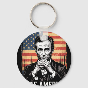 Wtf America Anti-trump Abraham Lincoln Key Ring