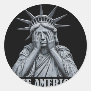 Wtf America Anti-trump Political And Democracy Classic Round Sticker
