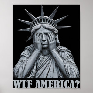 Wtf America Anti-trump Political And Democracy Poster