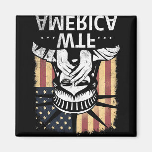 Wtf America Anti-trump Usa Political And Democracy Magnet