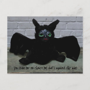 WTF Bat Creature Postcard