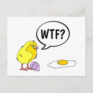WTF Chick Postcard