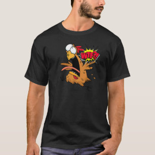 Wtf Chicken Running Scared Graphic T-Shirt