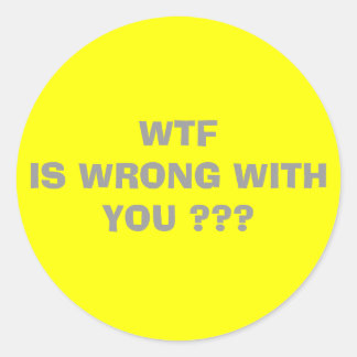 WTF                                            ... CLASSIC ROUND STICKER