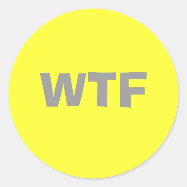 WTF CLASSIC ROUND STICKER (Front)