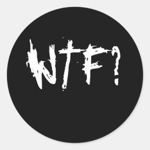 WTF? CLASSIC ROUND STICKER