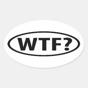 WTF? Euro Style Car Emblem Oval Sticker