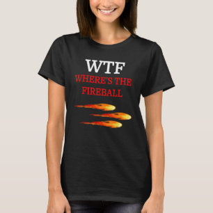 WTF Fireball Tees Adult Men's Black Modern Classic