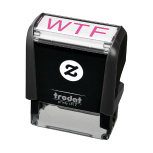WTF Funny Meme Sarcastic Office Humour Self-inking Stamp