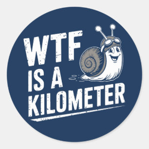 WTF Is a Kilometre Classic Round Sticker