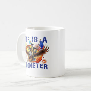 wtf is a kilometre eagle 4th of july gift coffee  mug