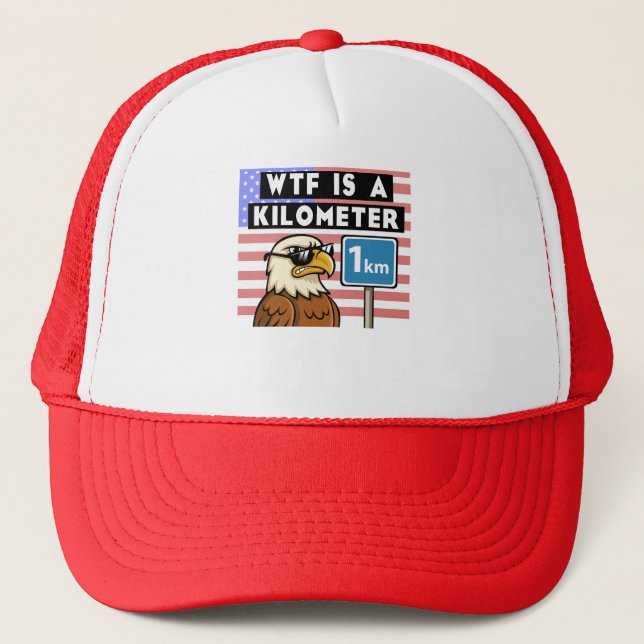 WTF is a kilometre Trucker Hat (Front)