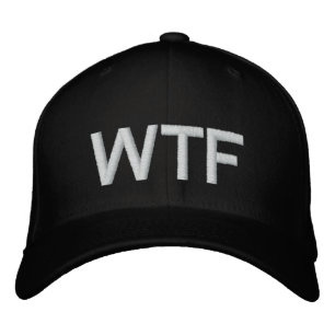 WTF military fitted blk Embroidered Hat