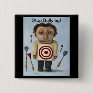 WTF?! Stop Bullying! 15 Cm Square Badge