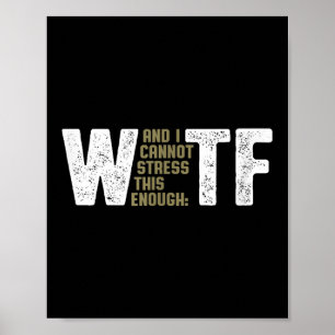 Wtf - W (and I Cannot Stress This Enough) Tf - Fun Poster