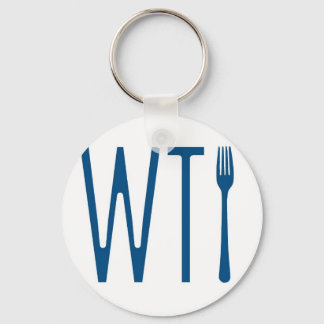 WTF - What The Fork Humour Merchandise Key Ring