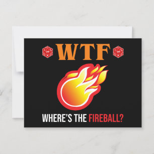 WTF - Where's The Fireball? Postcard